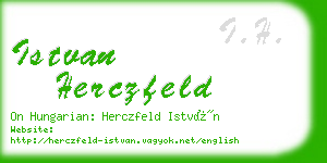 istvan herczfeld business card
